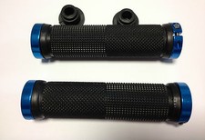 Black Blue Handle Bar Grips
